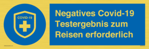 (DE)MP7040: Negatives Covid-19 Testergebnis zum Reisen erforderlich