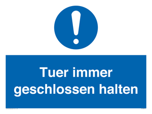 (DE)MV5511: Tuer immer geschlossen halten