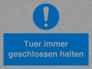 (DE)MV5511: Tuer immer geschlossen halten