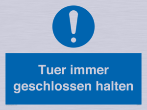 (DE)MV5511: Tuer immer geschlossen halten