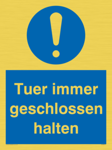 (DE)MV5511: Tuer immer geschlossen halten