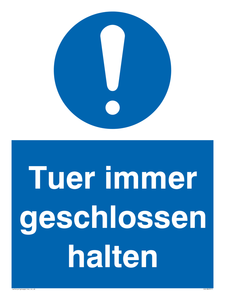 (DE)MV5511: Tuer immer geschlossen halten