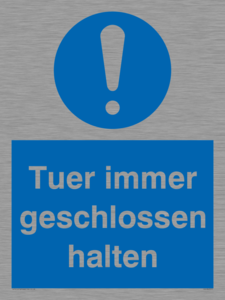 (DE)MV5511: Tuer immer geschlossen halten