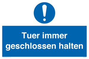 (DE)MV5511: Tuer immer geschlossen halten