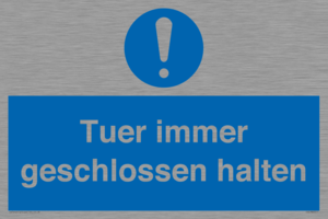 (DE)MV5511: Tuer immer geschlossen halten