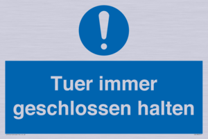 (DE)MV5511: Tuer immer geschlossen halten