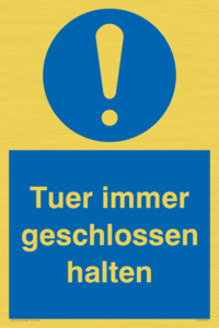 (DE)MV5511: Tuer immer geschlossen halten
