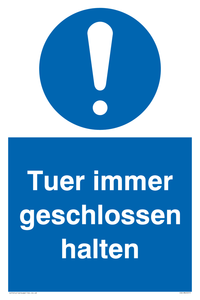 (DE)MV5511: Tuer immer geschlossen halten