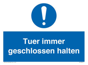 (DE)MV5511: Tuer immer geschlossen halten