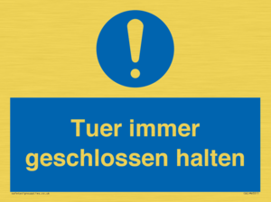 (DE)MV5511: Tuer immer geschlossen halten