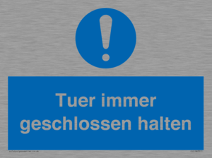 (DE)MV5511: Tuer immer geschlossen halten