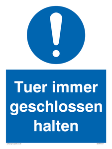(DE)MV5511: Tuer immer geschlossen halten