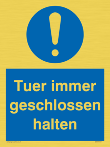 (DE)MV5511: Tuer immer geschlossen halten