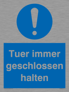 (DE)MV5511: Tuer immer geschlossen halten