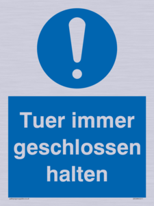 (DE)MV5511: Tuer immer geschlossen halten