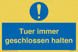 (DE)MV5511: Tuer immer geschlossen halten