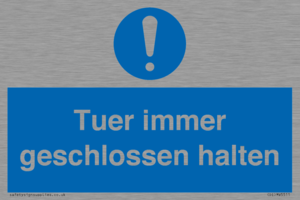 (DE)MV5511: Tuer immer geschlossen halten