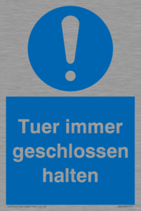 (DE)MV5511: Tuer immer geschlossen halten