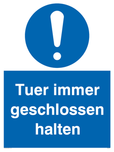 (DE)MV5511: Tuer immer geschlossen halten