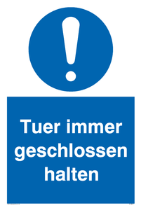 (DE)MV5511: Tuer immer geschlossen halten