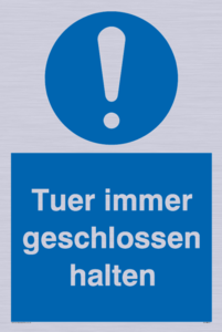 (DE)MV5511: Tuer immer geschlossen halten