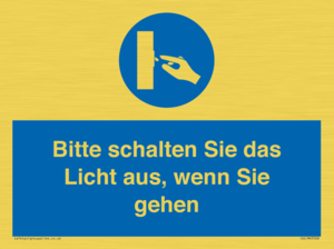 (DE)MV5568: Bitte schalten Sie das Licht aus, wenn Sie gehen
