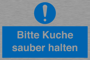 (DE)MV5722: Bitte Kuche sauber halten