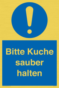 (DE)MV5722: Bitte Kuche sauber halten