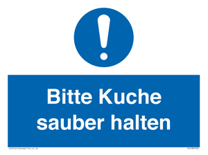 (DE)MV5722: Bitte Kuche sauber halten