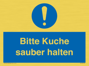 (DE)MV5722: Bitte Kuche sauber halten