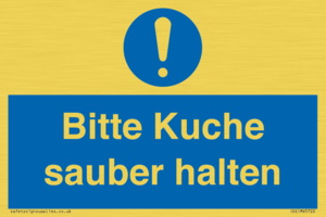 (DE)MV5722: Bitte Kuche sauber halten