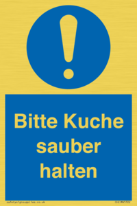(DE)MV5722: Bitte Kuche sauber halten