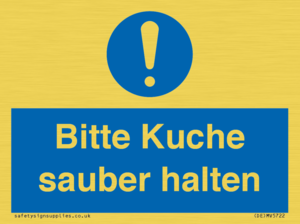 (DE)MV5722: Bitte Kuche sauber halten