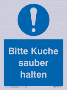 (DE)MV5722: Bitte Kuche sauber halten