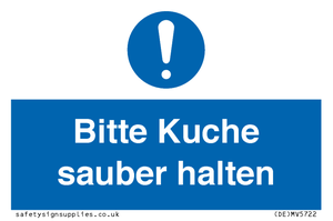 (DE)MV5722: Bitte Kuche sauber halten