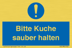 (DE)MV5722: Bitte Kuche sauber halten