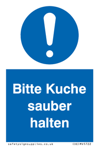 (DE)MV5722: Bitte Kuche sauber halten