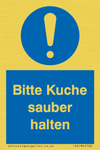 (DE)MV5722: Bitte Kuche sauber halten