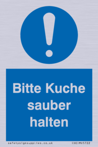 (DE)MV5722: Bitte Kuche sauber halten