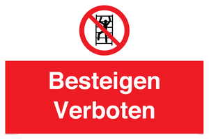 (DE)PA1438: Besteigen Verboten