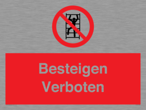 (DE)PA1438: Besteigen Verboten