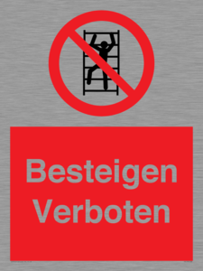 (DE)PA1438: Besteigen Verboten