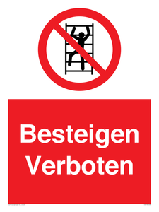 (DE)PA1438: Besteigen Verboten