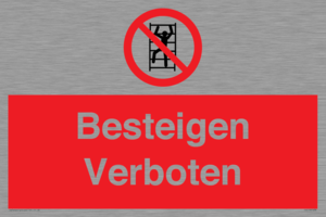 (DE)PA1438: Besteigen Verboten