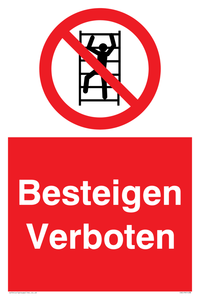 (DE)PA1438: Besteigen Verboten