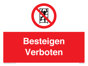 (DE)PA1438: Besteigen Verboten