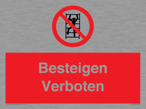 (DE)PA1438: Besteigen Verboten