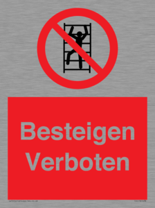 (DE)PA1438: Besteigen Verboten