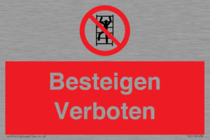 (DE)PA1438: Besteigen Verboten