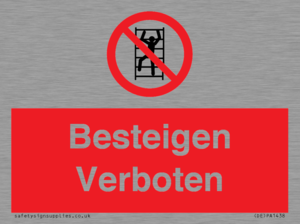 (DE)PA1438: Besteigen Verboten